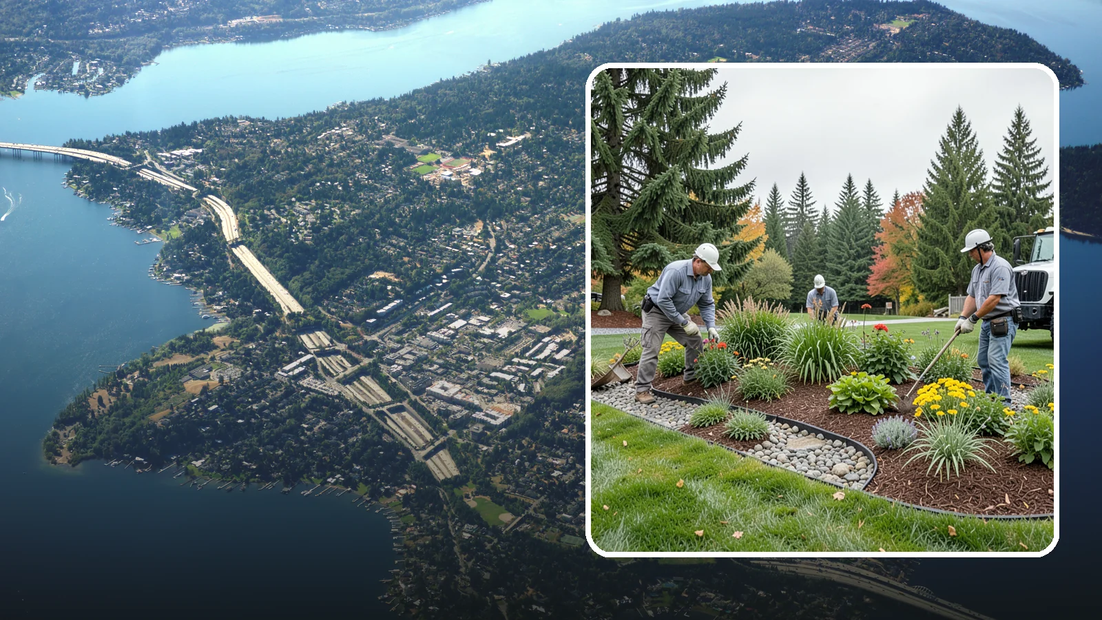 Dry Creek Bed Installation in Mercer Island, King County, WA - Decorative dry creek beds that manage runoff and add natural beauty to the landscape.