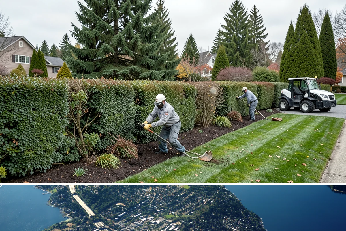 Dry Creek Bed Installation in Mercer Island, King County, WA - Best installed in drier conditions.