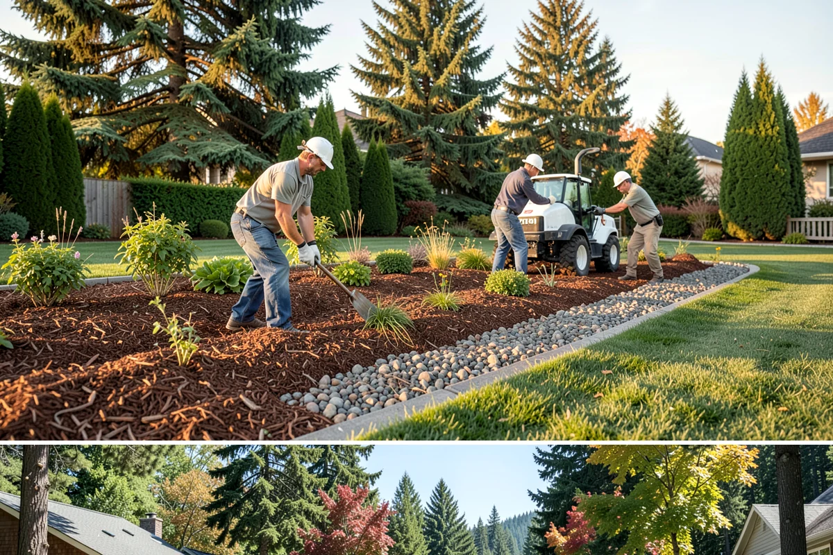 Dry Creek Bed Installation in Orting, Pierce County, WA - Best installed in drier conditions.