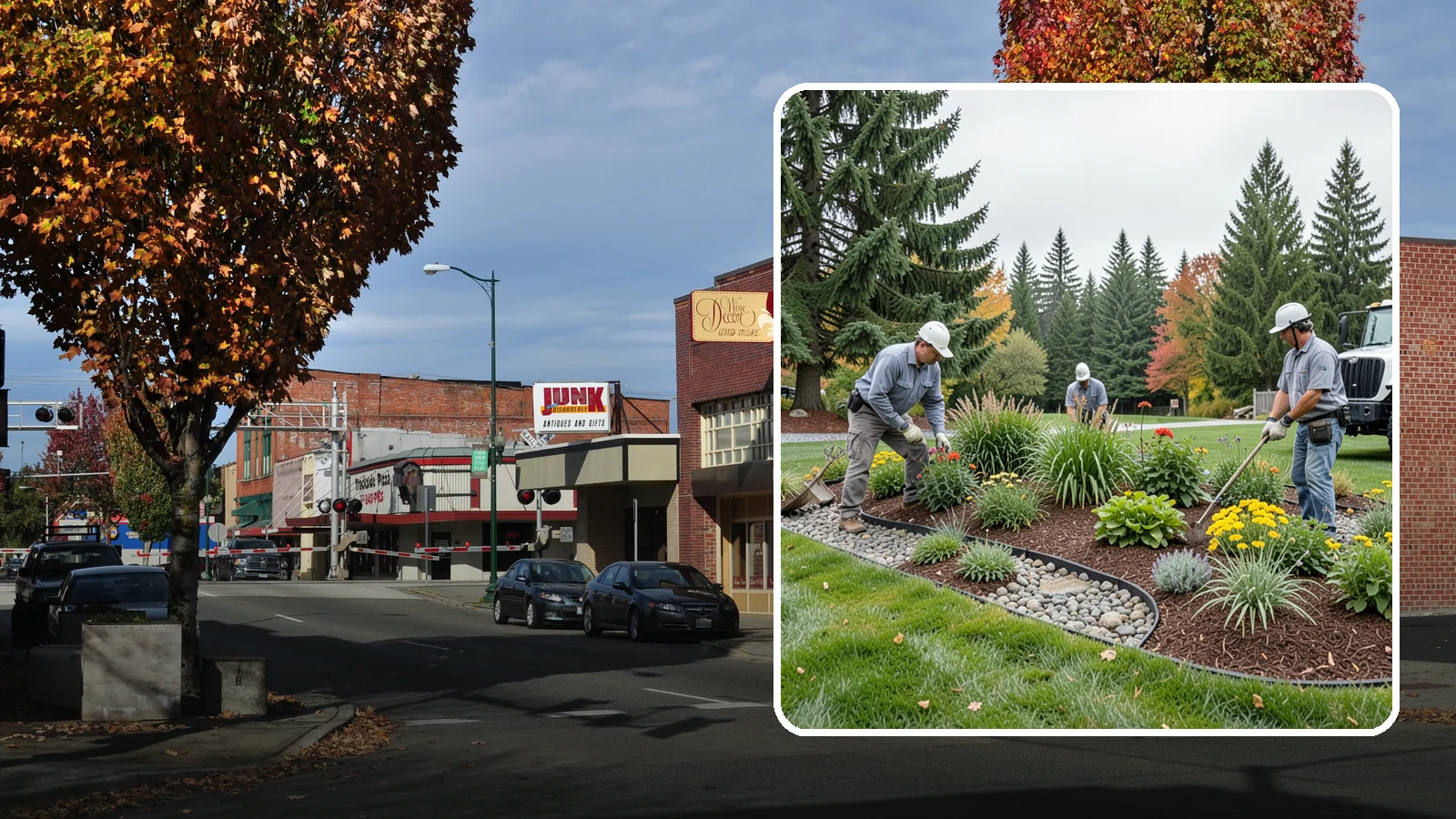 Dry Creek Bed Installation in Puyallup, Pierce County, WA - Decorative dry creek beds that manage runoff and add natural beauty to the landscape.