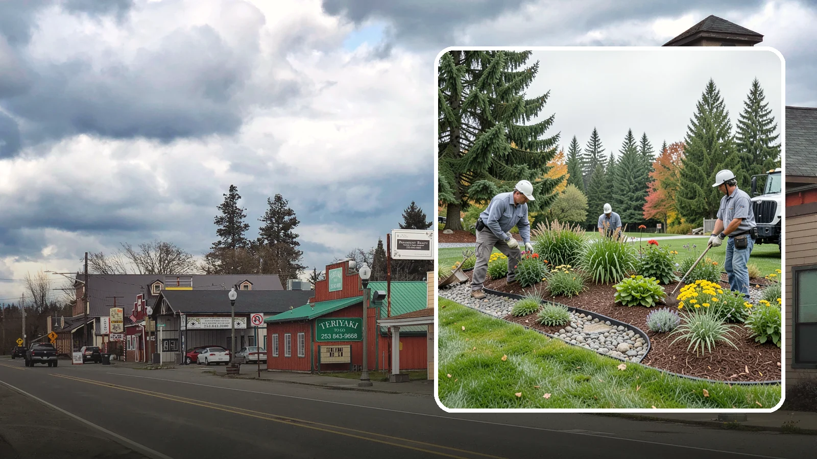 Dry Creek Bed Installation in Roy, Pierce County, WA - Decorative dry creek beds that manage runoff and add natural beauty to the landscape.