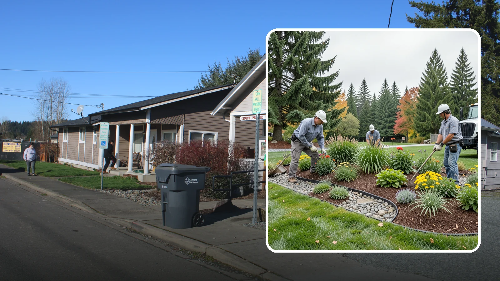Dry Creek Bed Installation in South Prairie, Pierce County, WA - Decorative dry creek beds that manage runoff and add natural beauty to the landscape.