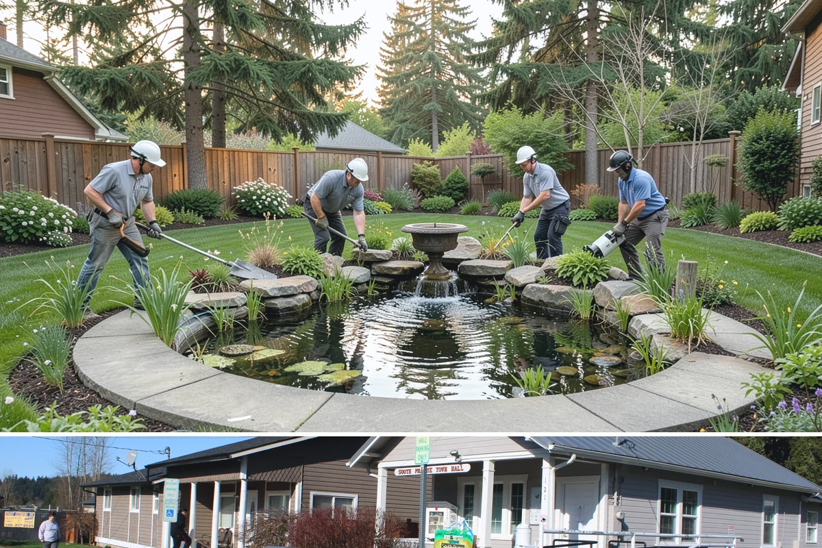 Dry Creek Bed Installation in South Prairie, Pierce County, WA - Best installed in drier conditions.