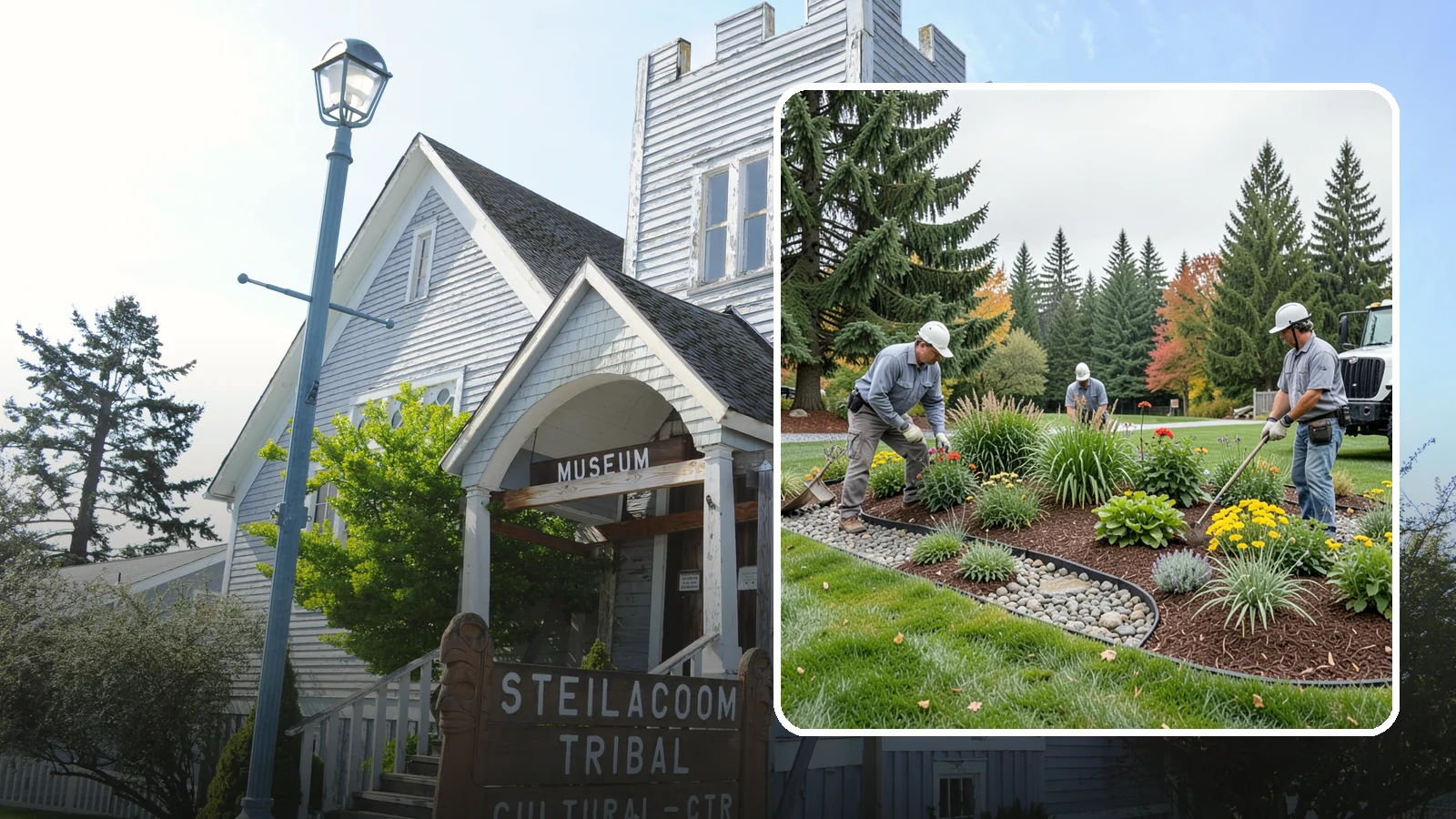 Dry Creek Bed Installation in Steilacoom, Pierce County, WA - Decorative dry creek beds that manage runoff and add natural beauty to the landscape.