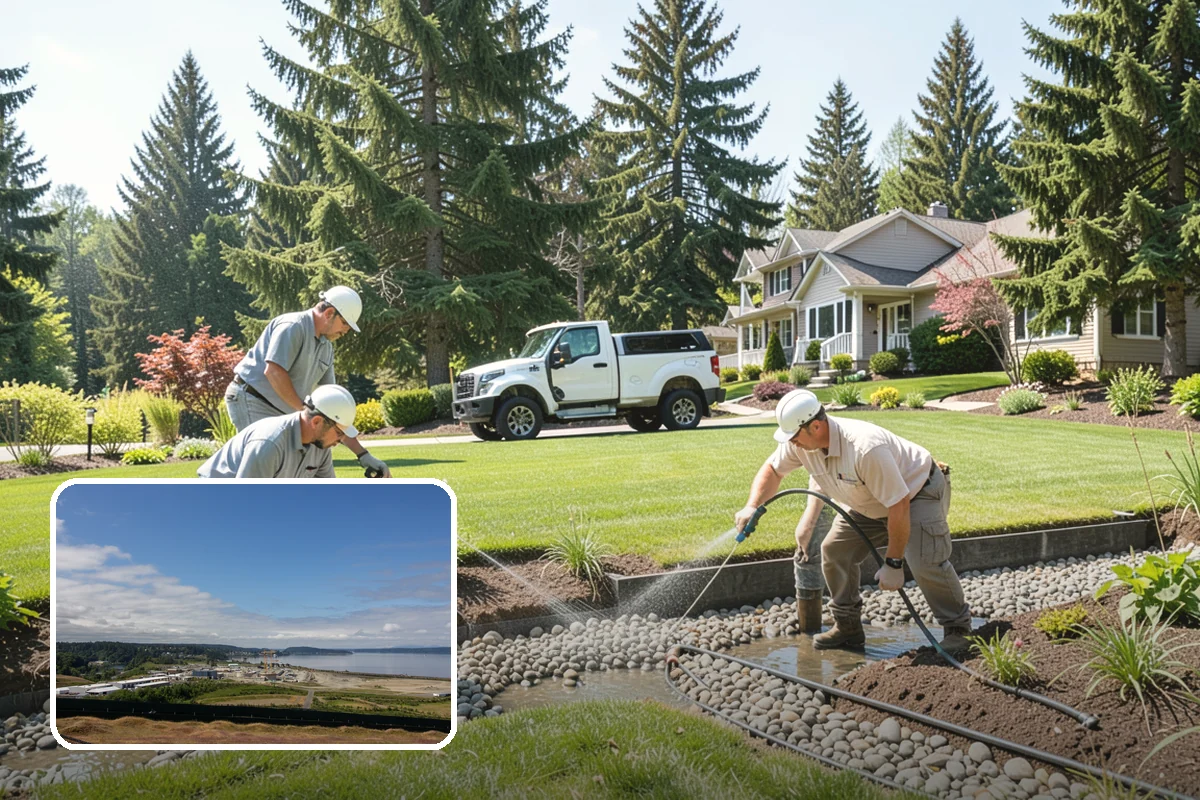 Dry Creek Bed Installation in University Place, Pierce County, WA - Manages runoff and looks beautiful