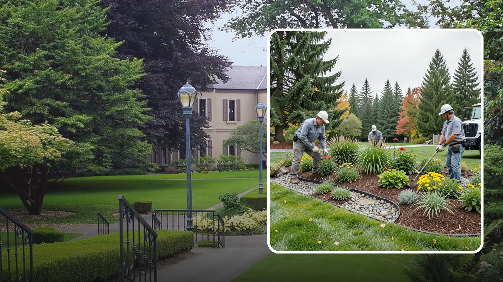 Dry Creek Bed Installation in Woodinville, King County, WA - Decorative dry creek beds that manage runoff and add natural beauty to the landscape.