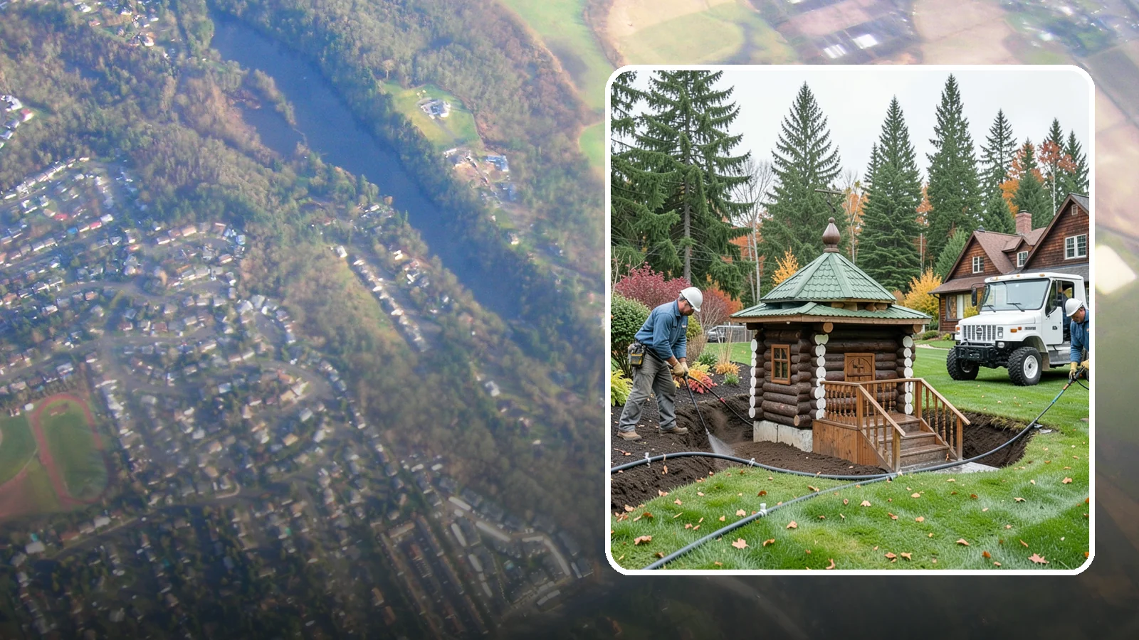 Dry Well Installation in Algona, King County, WA - We install underground dry wells that collect concentrated runoff and let it infiltrate slowly into the soil away from your...