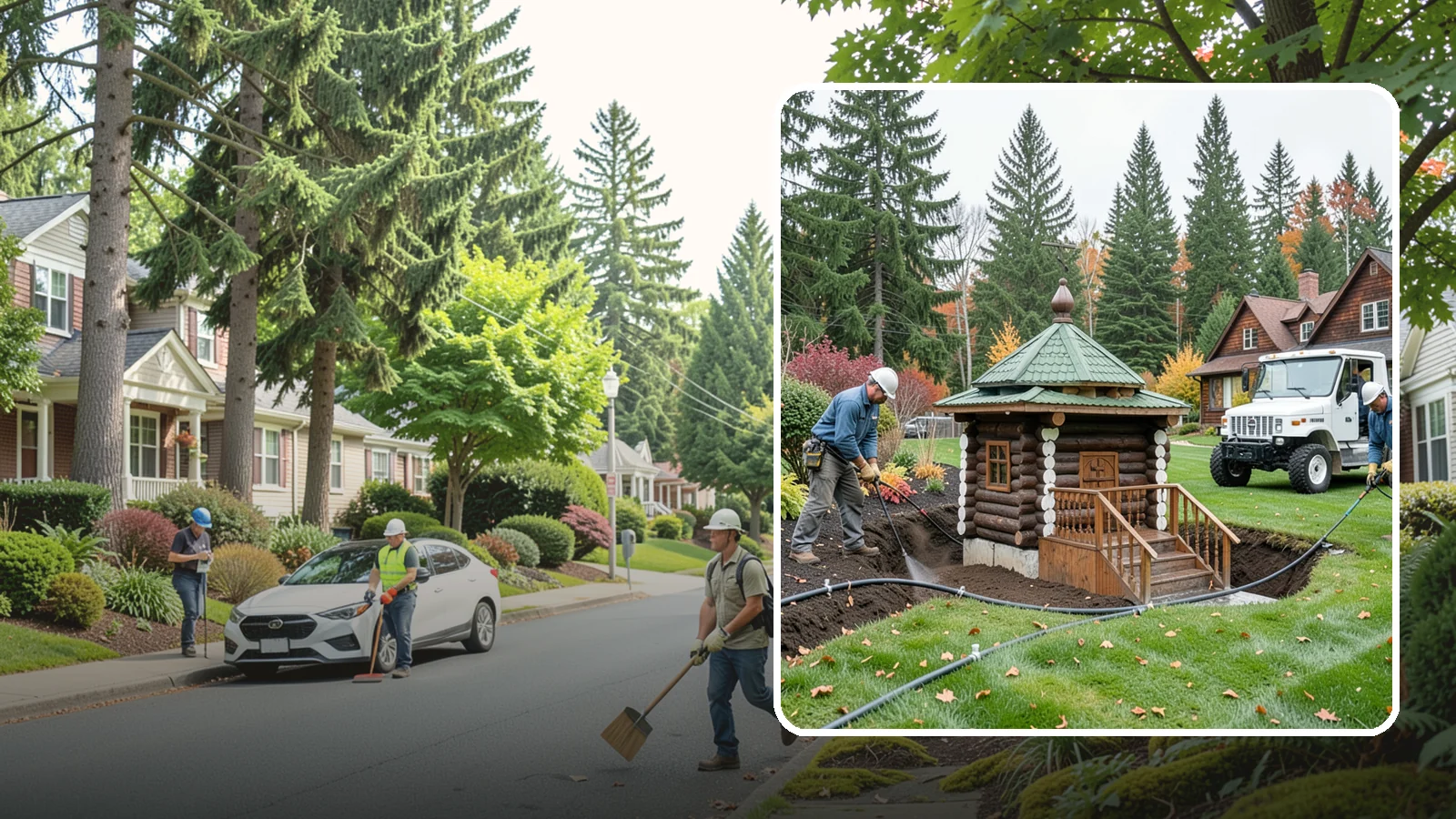 Dry Well Installation in Beaux Arts Village, King County, WA - We install underground dry wells that collect concentrated runoff and let it infiltrate slowly into the soil away from your...