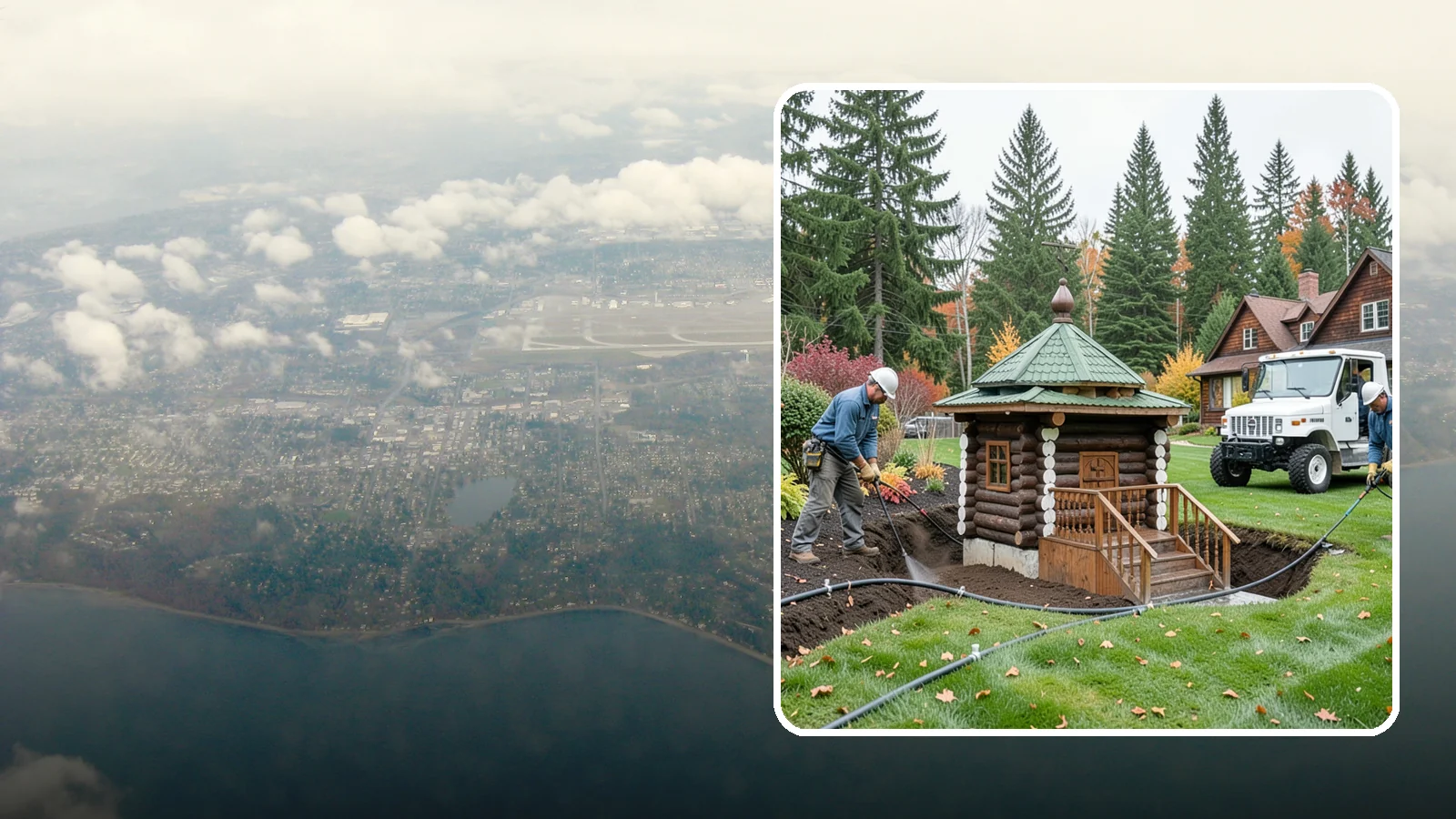 Dry Well Installation in Burien, King County, WA - We install underground dry wells that collect concentrated runoff and let it infiltrate slowly into the soil away from your...