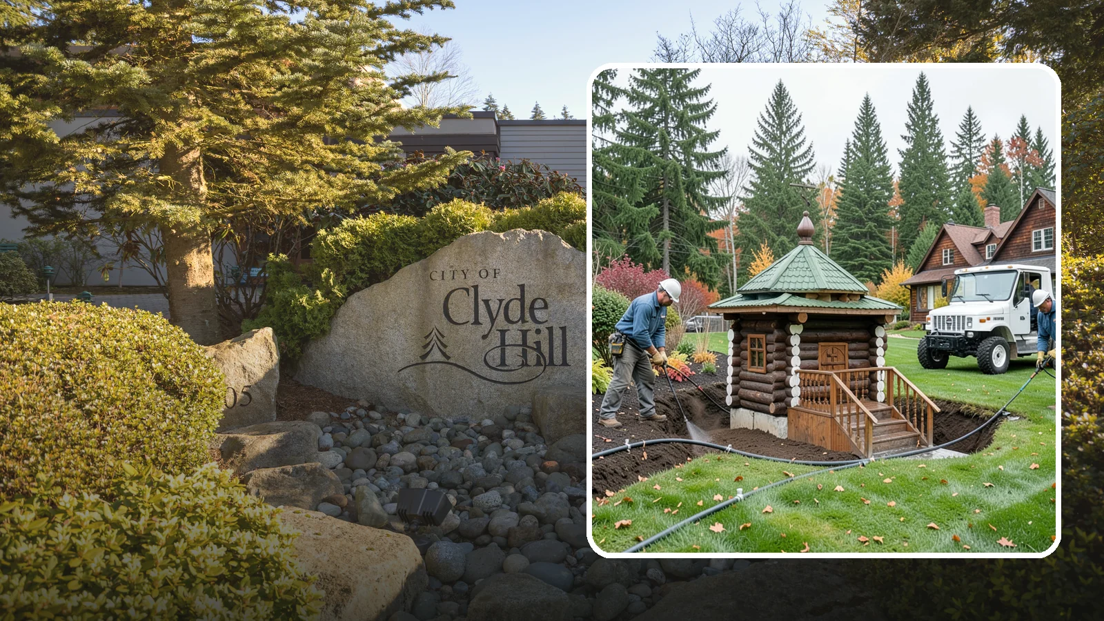 Dry Well Installation in Clyde Hill, King County, WA - We install underground dry wells that collect concentrated runoff and let it infiltrate slowly into the soil away from your...