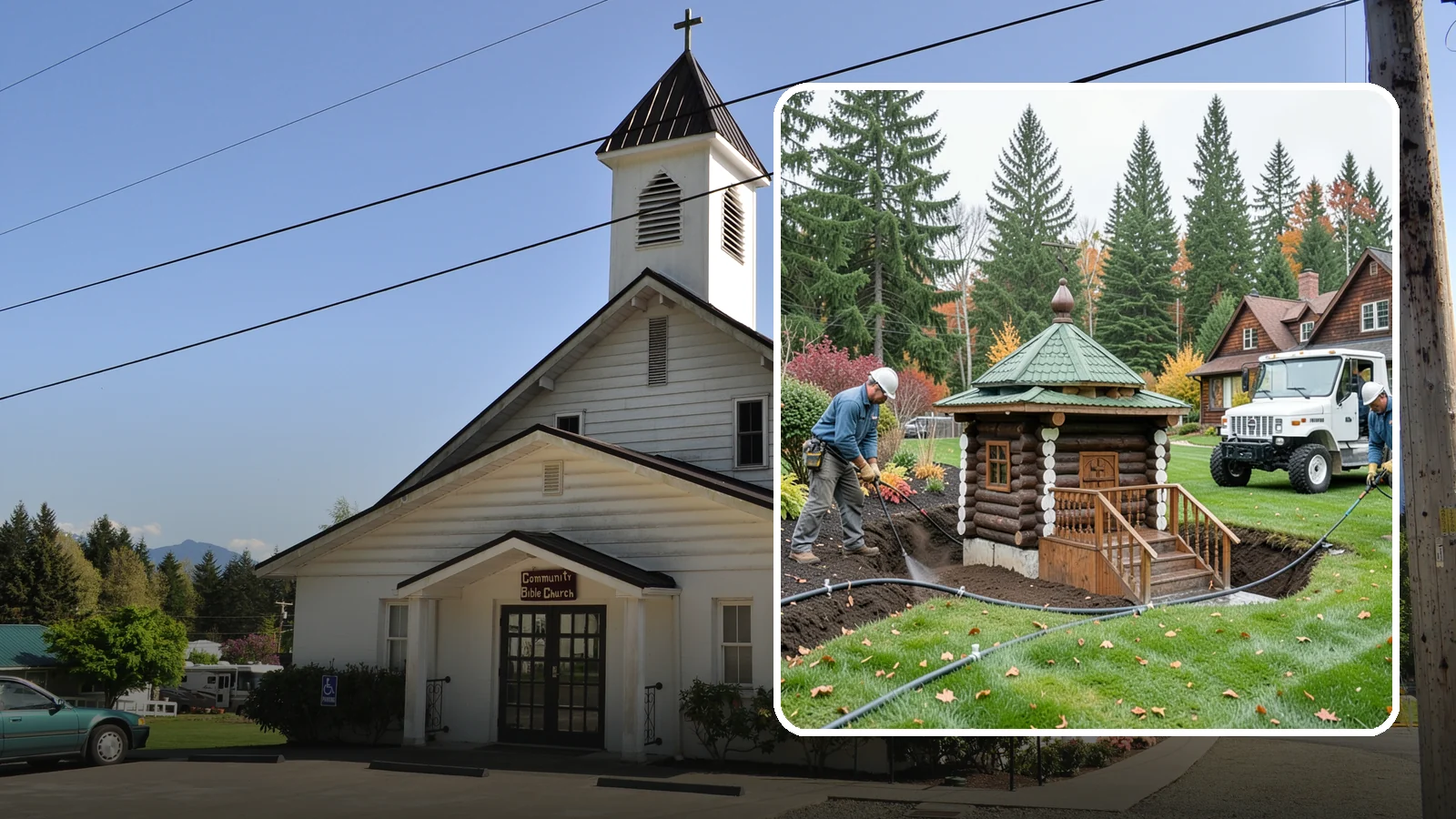 Dry Well Installation in Concrete, Skagit County, WA - We install underground dry wells that collect concentrated runoff and let it infiltrate slowly into the soil away from your...