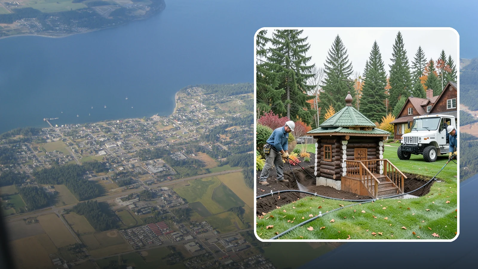 Dry Well Installation in Coupeville, Island County, WA - We install underground dry wells that collect concentrated runoff and let it infiltrate slowly into the soil away from your...
