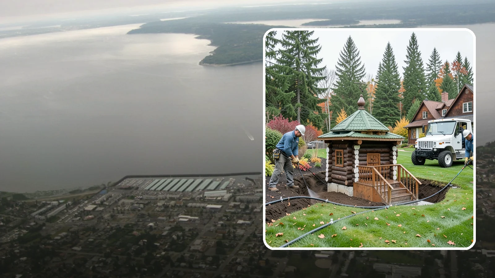 Dry Well Installation in Des Moines, King County, WA - We install underground dry wells that collect concentrated runoff and let it infiltrate slowly into the soil away from your...