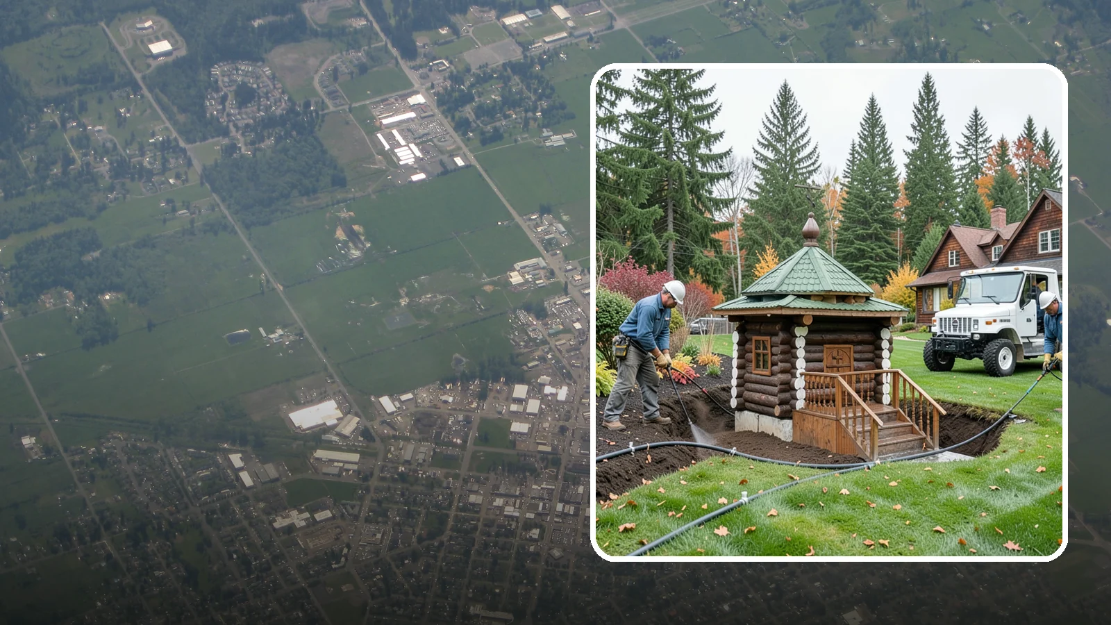Dry Well Installation in Enumclaw, King County, WA - We install underground dry wells that collect concentrated runoff and let it infiltrate slowly into the soil away from your...