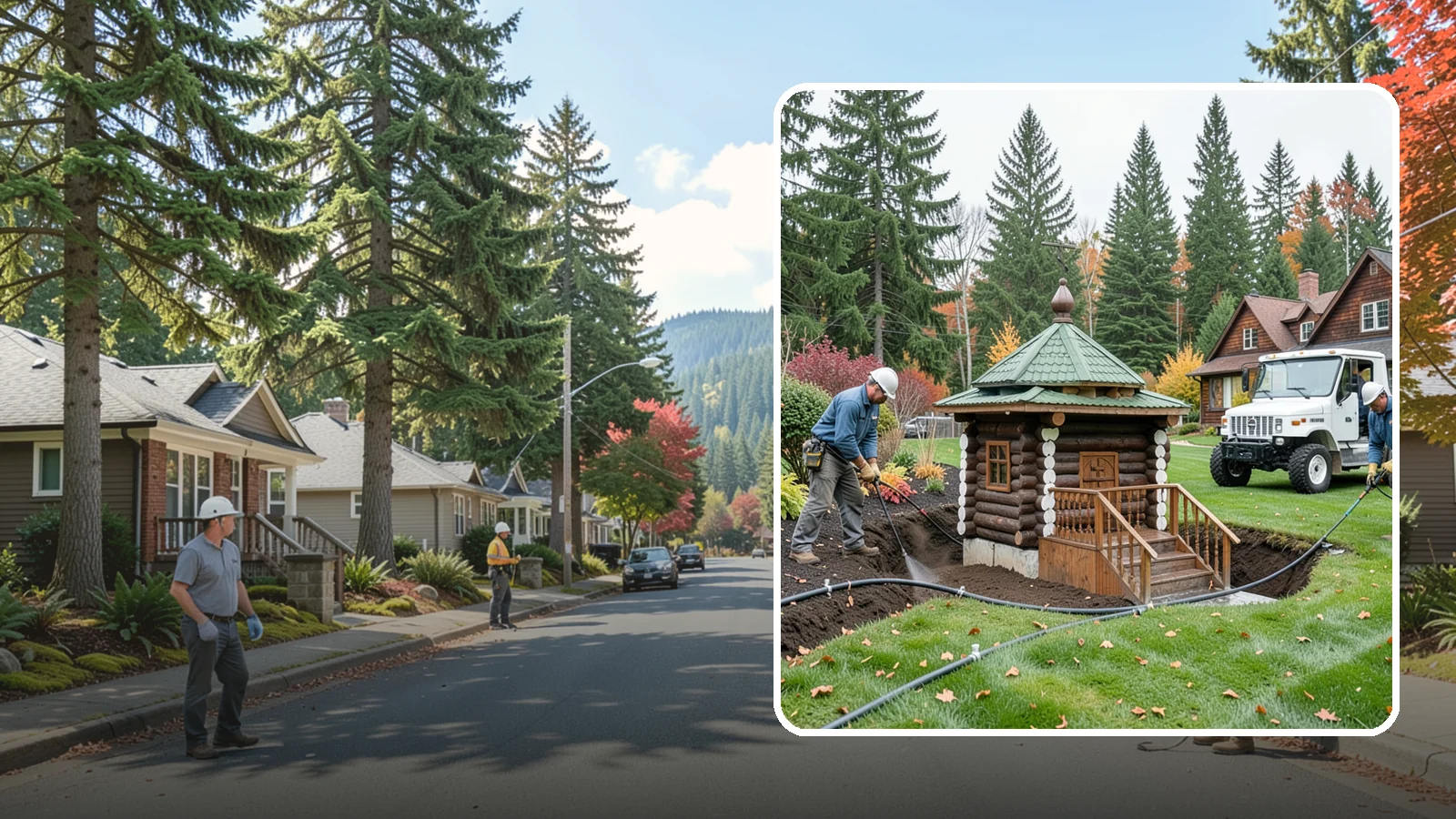 Dry Well Installation in Hunts Point, King County, WA - We install underground dry wells that collect concentrated runoff and let it infiltrate slowly into the soil away from your...
