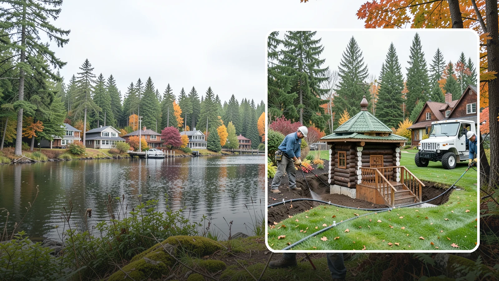 Dry Well Installation in La Conner, Skagit County, WA - We install underground dry wells that collect concentrated runoff and let it infiltrate slowly into the soil away from your...