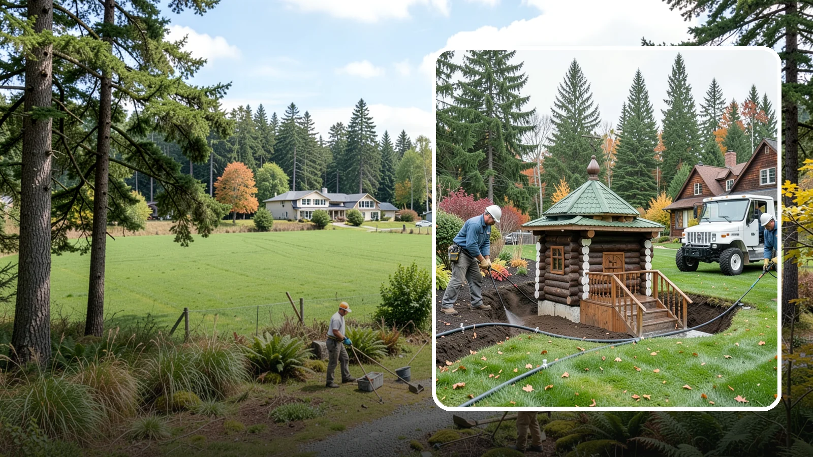 Dry Well Installation in Lyman, Skagit County, WA - We install underground dry wells that collect concentrated runoff and let it infiltrate slowly into the soil away from your...