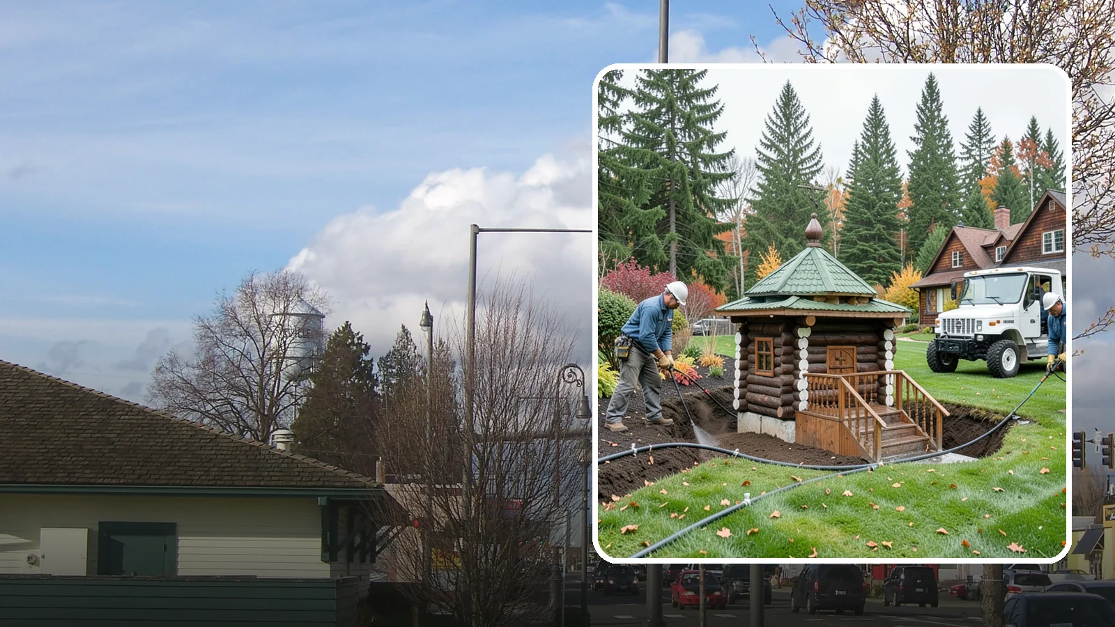 Dry Well Installation in Marysville, Snohomish County, WA - We install underground dry wells that collect concentrated runoff and let it infiltrate slowly into the soil away from your...