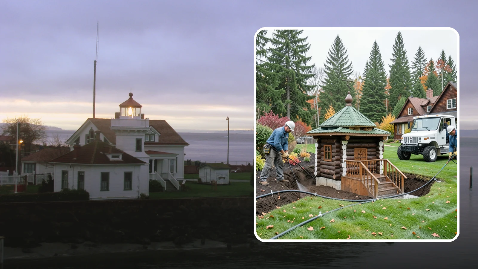 Dry Well Installation in Mukilteo, Snohomish County, WA - We install underground dry wells that collect concentrated runoff and let it infiltrate slowly into the soil away from your...
