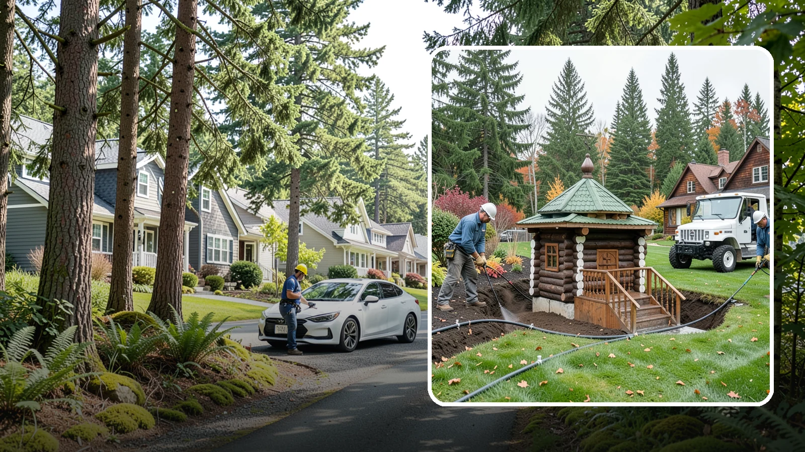 Dry Well Installation in Normandy Park, King County, WA - We install underground dry wells that collect concentrated runoff and let it infiltrate slowly into the soil away from your...