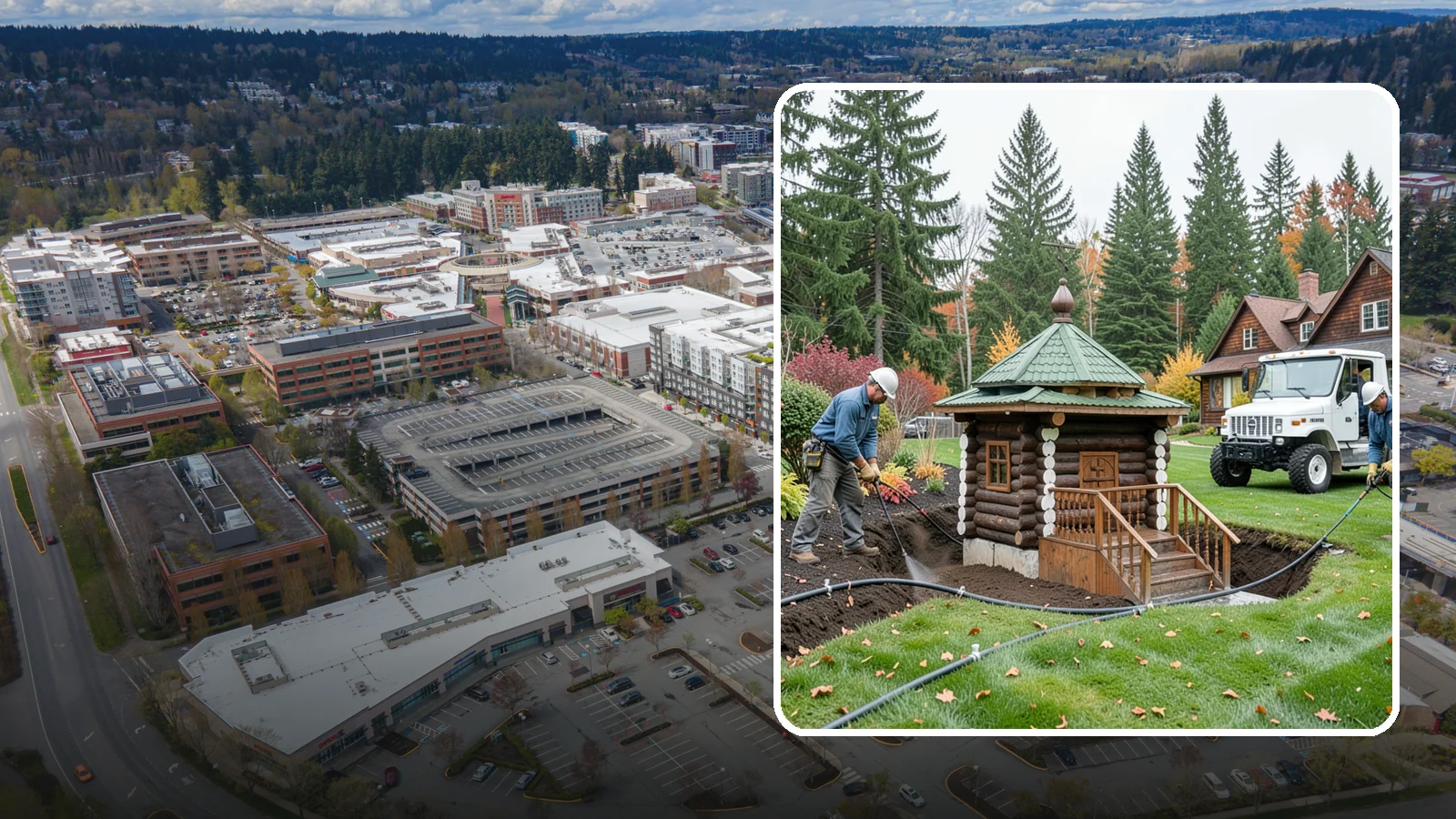Dry Well Installation in Redmond, King County, WA - We install underground dry wells that collect concentrated runoff and let it infiltrate slowly into the soil away from your...