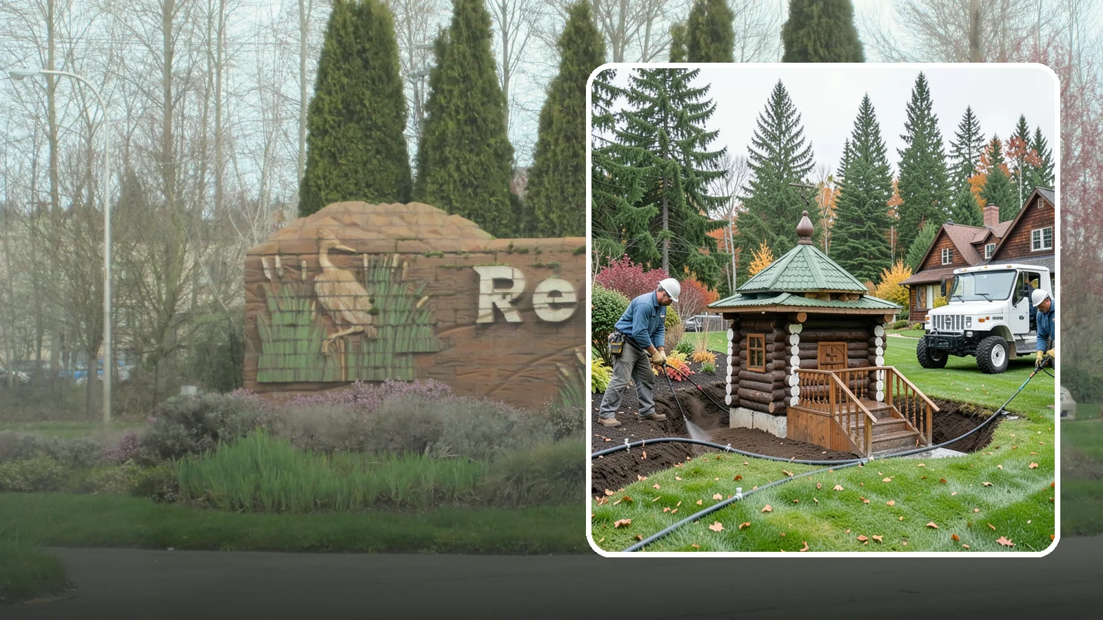 Dry Well Installation in Renton, King County, WA - We install underground dry wells that collect concentrated runoff and let it infiltrate slowly into the soil away from your...
