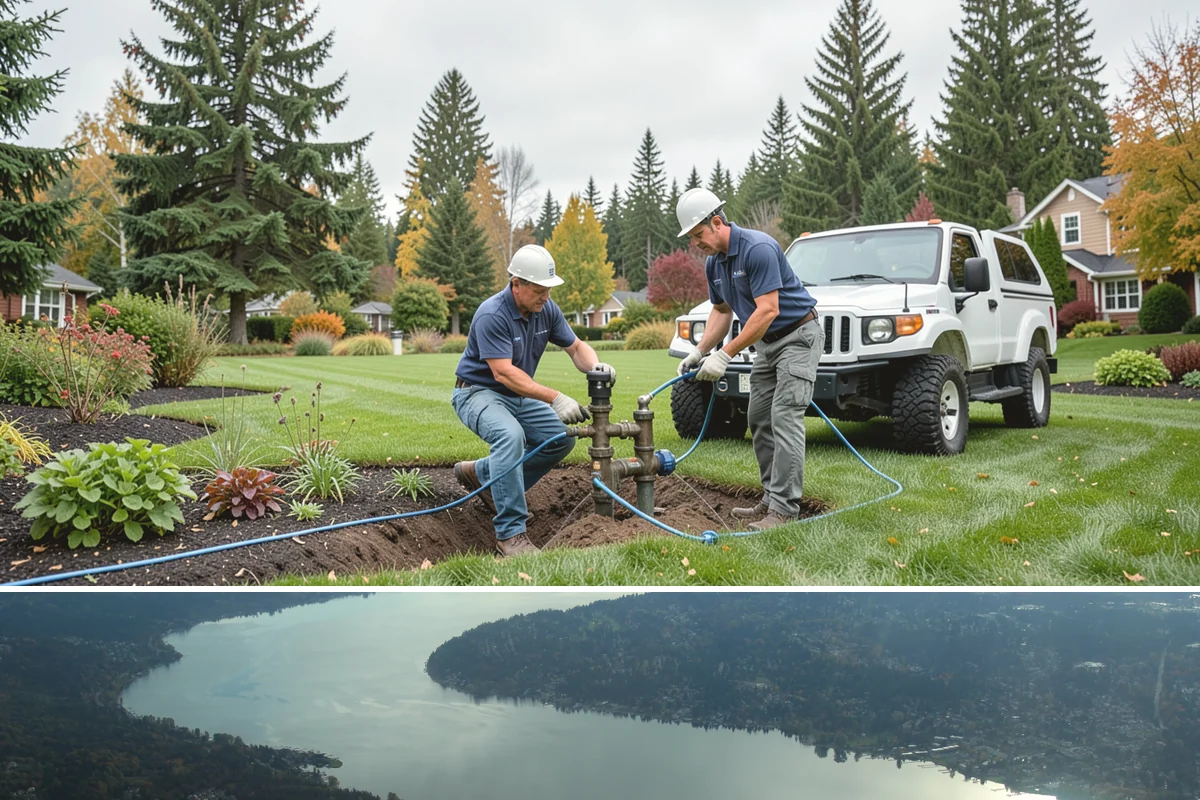 Dry Well Installation in Sammamish, King County, WA - Best installed during drier summer months when percolation testing is accurate and excavated pits stay stable and dry.