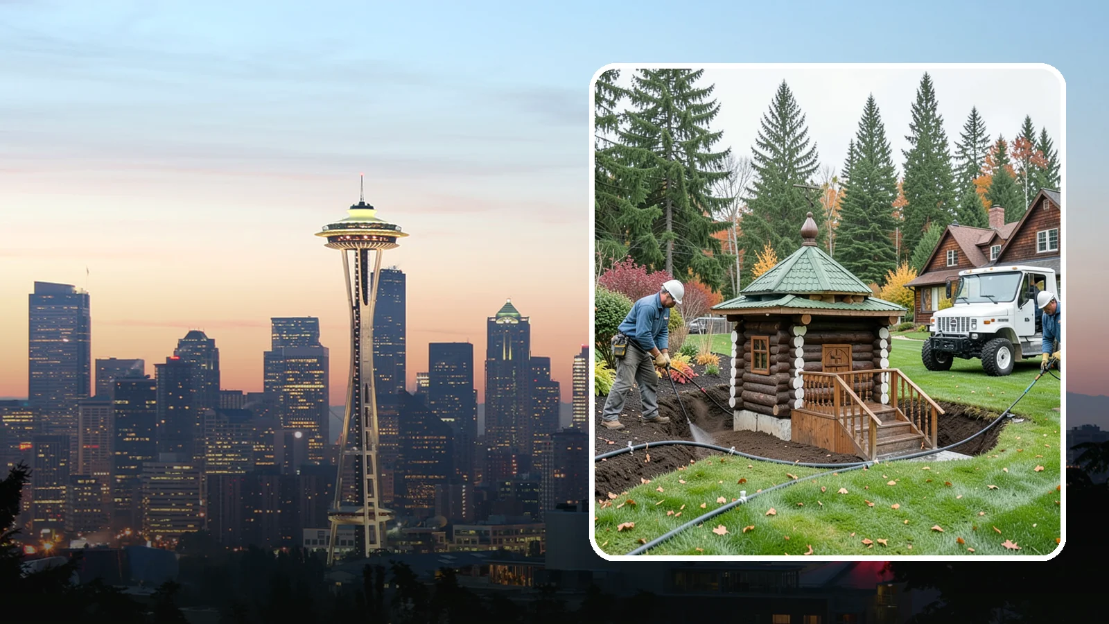 Dry Well Installation in Seattle, King County, WA - We install underground dry wells that collect concentrated runoff and let it infiltrate slowly into the soil away from your...