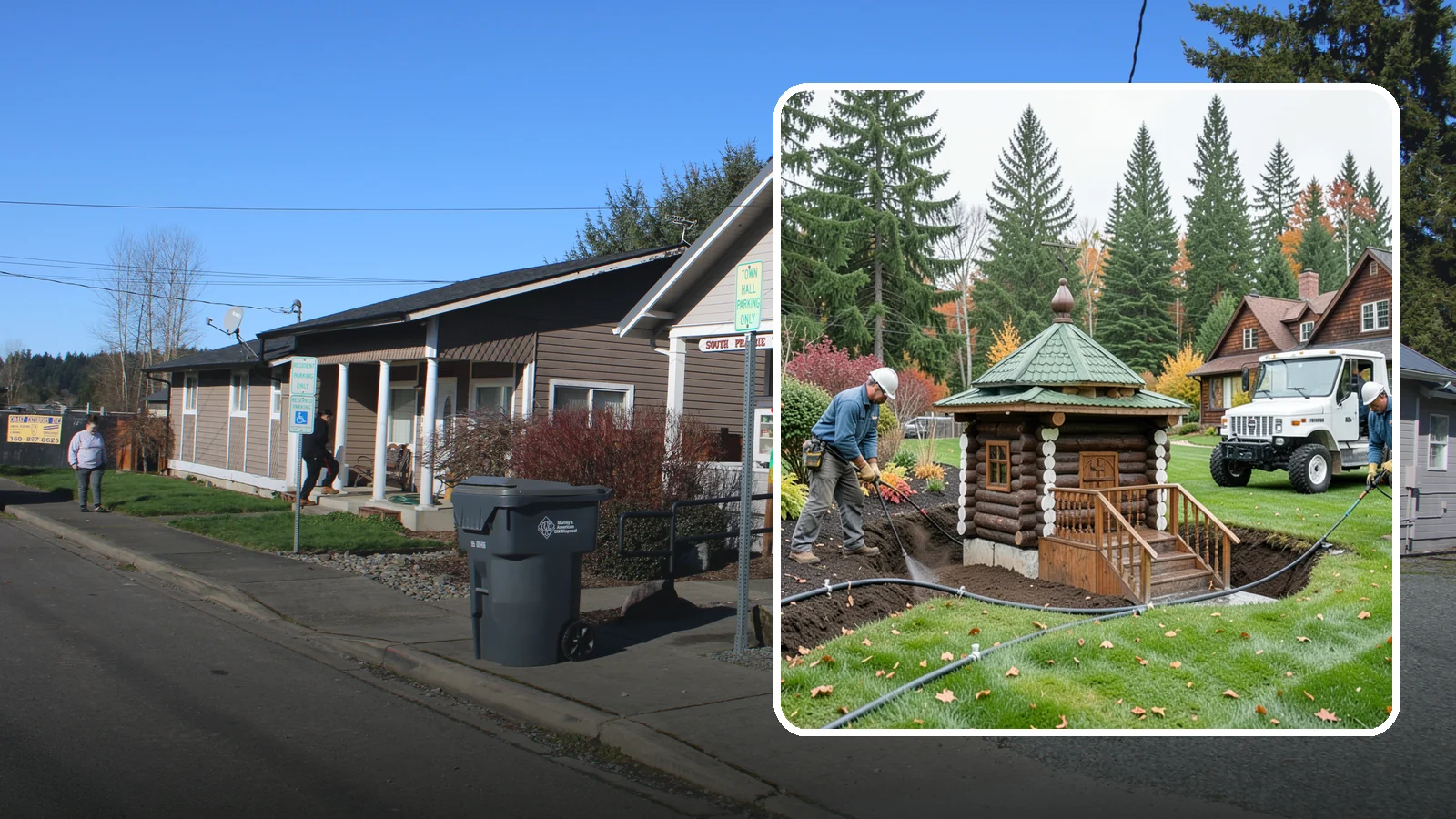 Dry Well Installation in South Prairie, Pierce County, WA - We install underground dry wells that collect concentrated runoff and let it infiltrate slowly into the soil away from your...