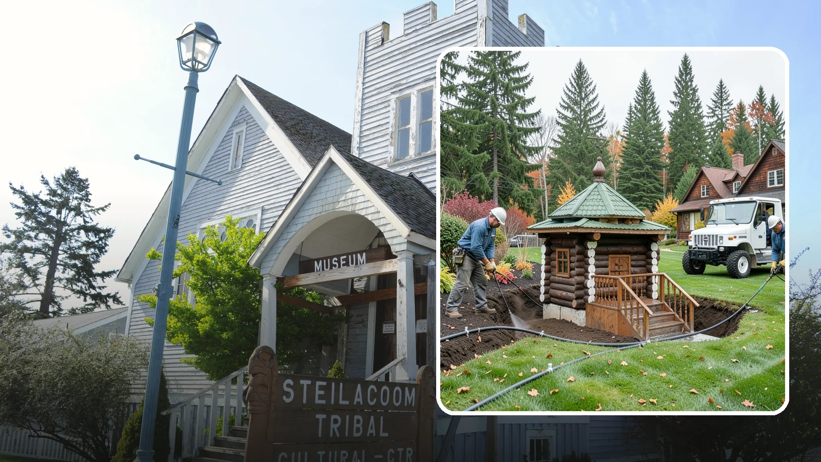 Dry Well Installation in Steilacoom, Pierce County, WA - We install underground dry wells that collect concentrated runoff and let it infiltrate slowly into the soil away from your...