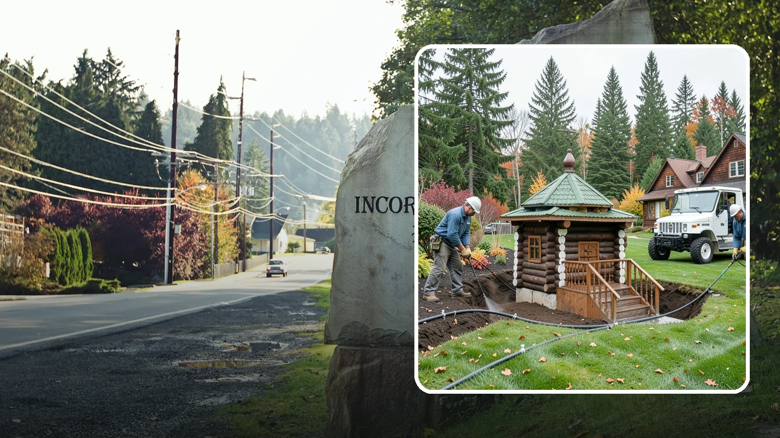Dry Well Installation in Wilkeson, Pierce County, WA - We install underground dry wells that collect concentrated runoff and let it infiltrate slowly into the soil away from your...