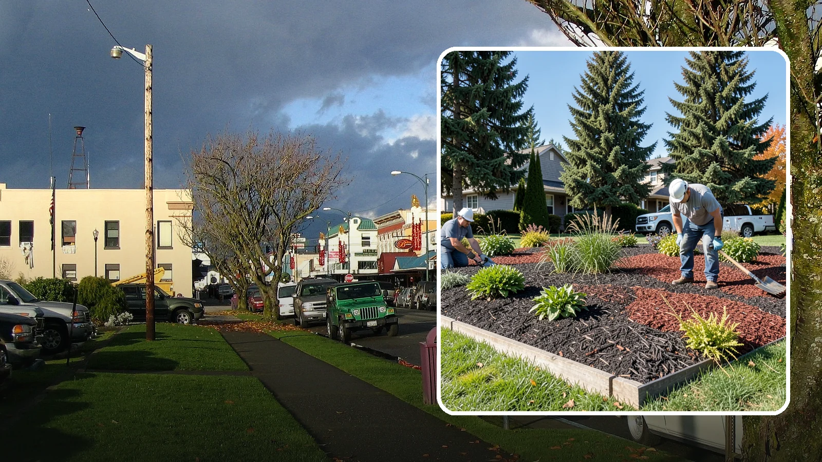 Dyed Mulch Installation in Arlington, Snohomish County, WA - We install colorfast dyed mulch in rich black, brown, or red tones that hold their color through the season.
