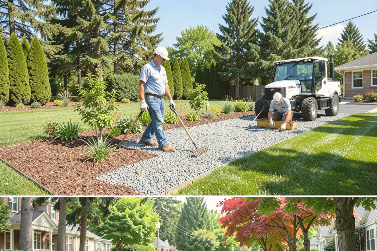 Dyed Mulch Installation in Beaux Arts Village, King County, WA - Apply dyed mulch in spring for maximum color impact through summer, with an optional light fall top-up to carry the look into...