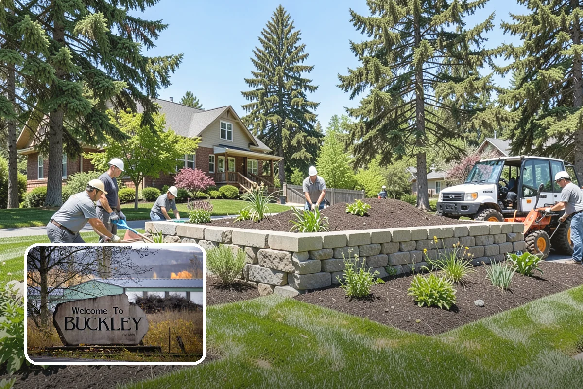 Dyed Mulch Installation in Buckley, Pierce County, WA - Bold, uniform color that resists fading for a full season