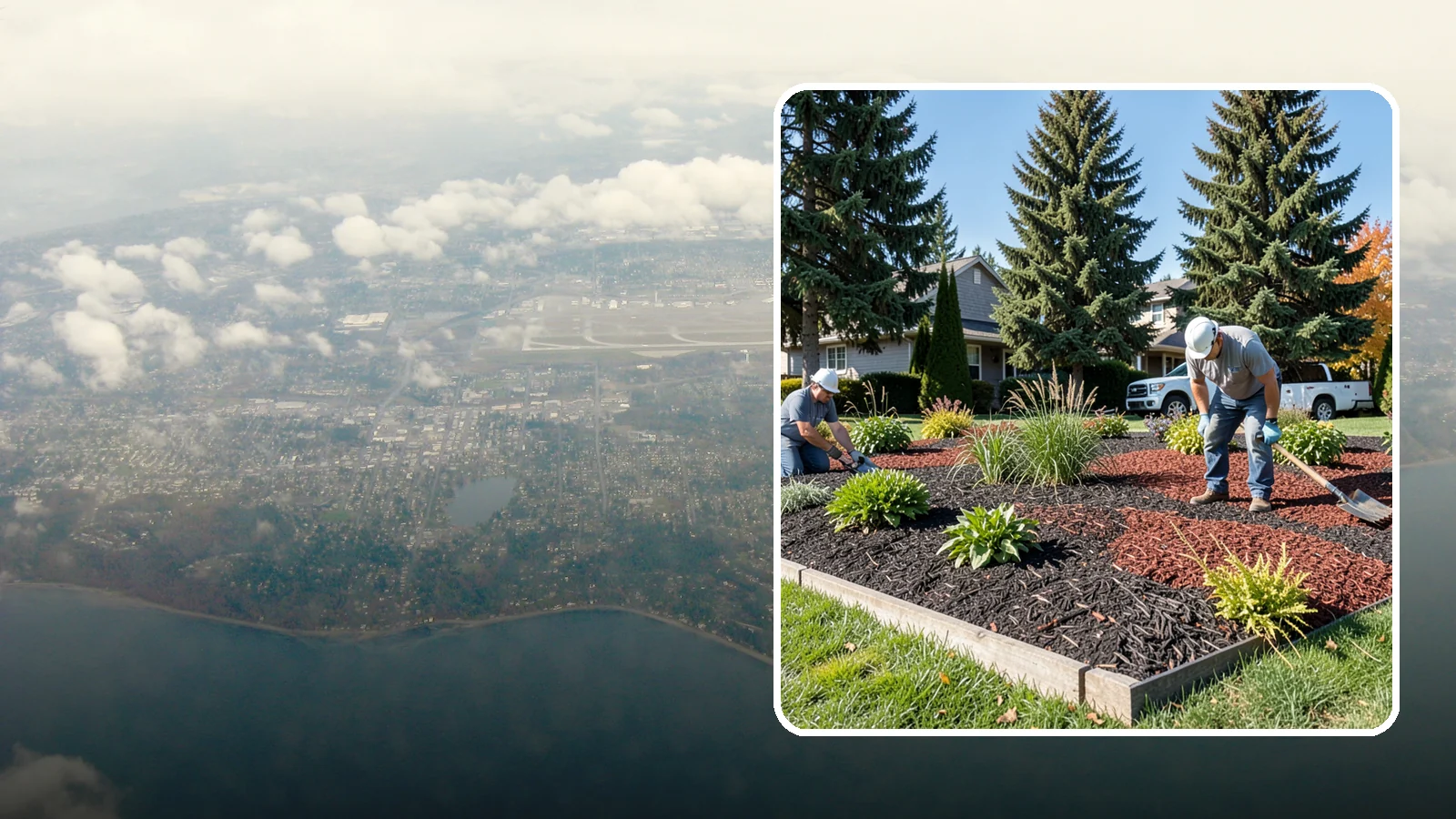 Dyed Mulch Installation in Burien, King County, WA - We install colorfast dyed mulch in rich black, brown, or red tones that hold their color through the season.