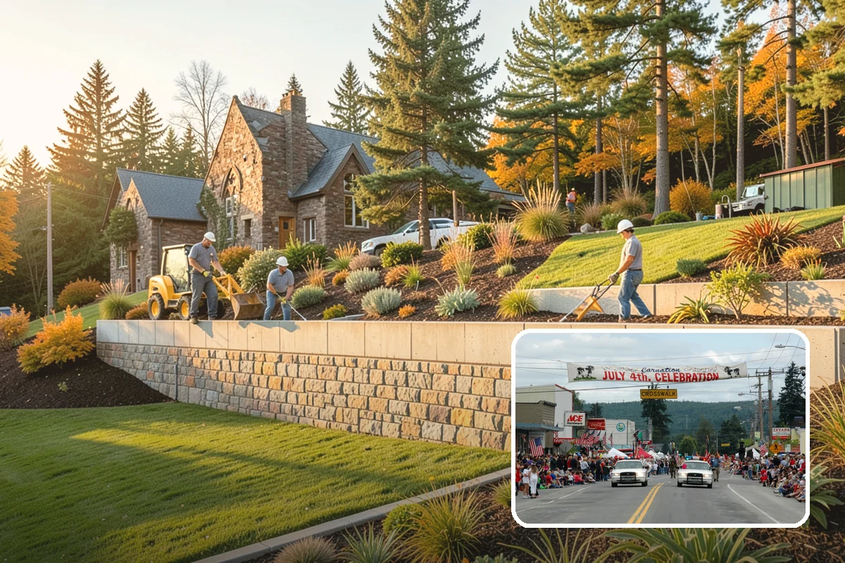 Dyed Mulch Installation in Carnation, King County, WA - Bold, uniform color that resists fading for a full season