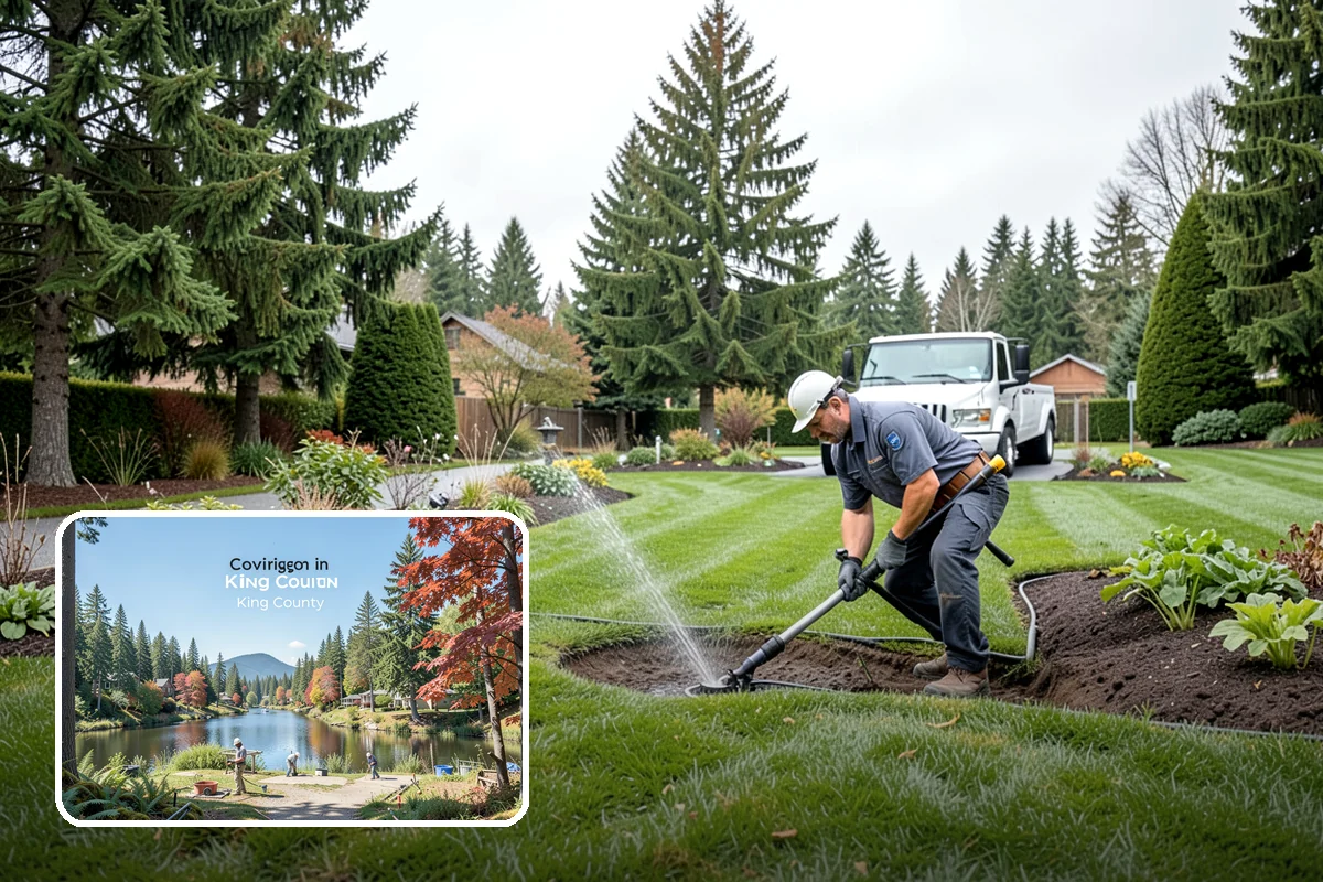 Dyed Mulch Installation in Covington, King County, WA - Bold, uniform color that resists fading for a full season