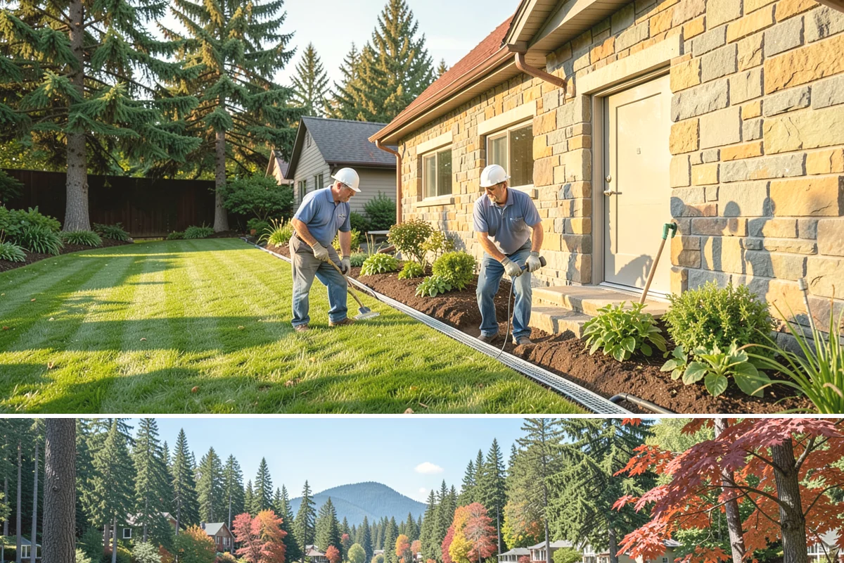 Dyed Mulch Installation in Covington, King County, WA - Apply dyed mulch in spring for maximum color impact through summer, with an optional light fall top-up to carry the look into...