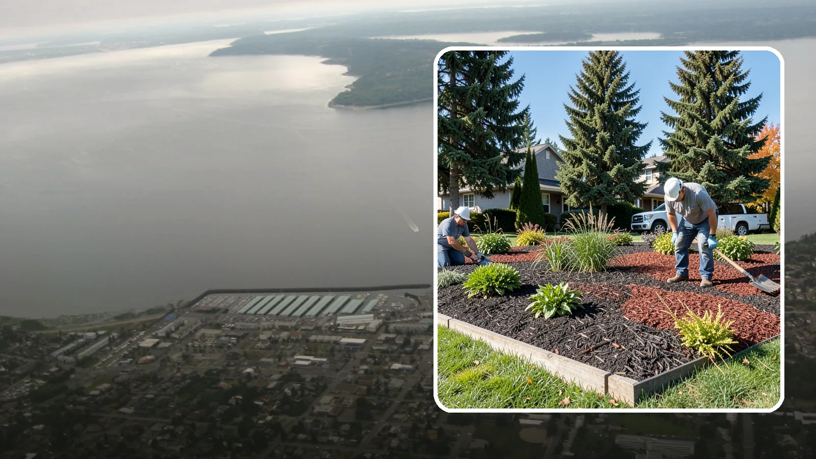 Dyed Mulch Installation in Des Moines, King County, WA - We install colorfast dyed mulch in rich black, brown, or red tones that hold their color through the season.