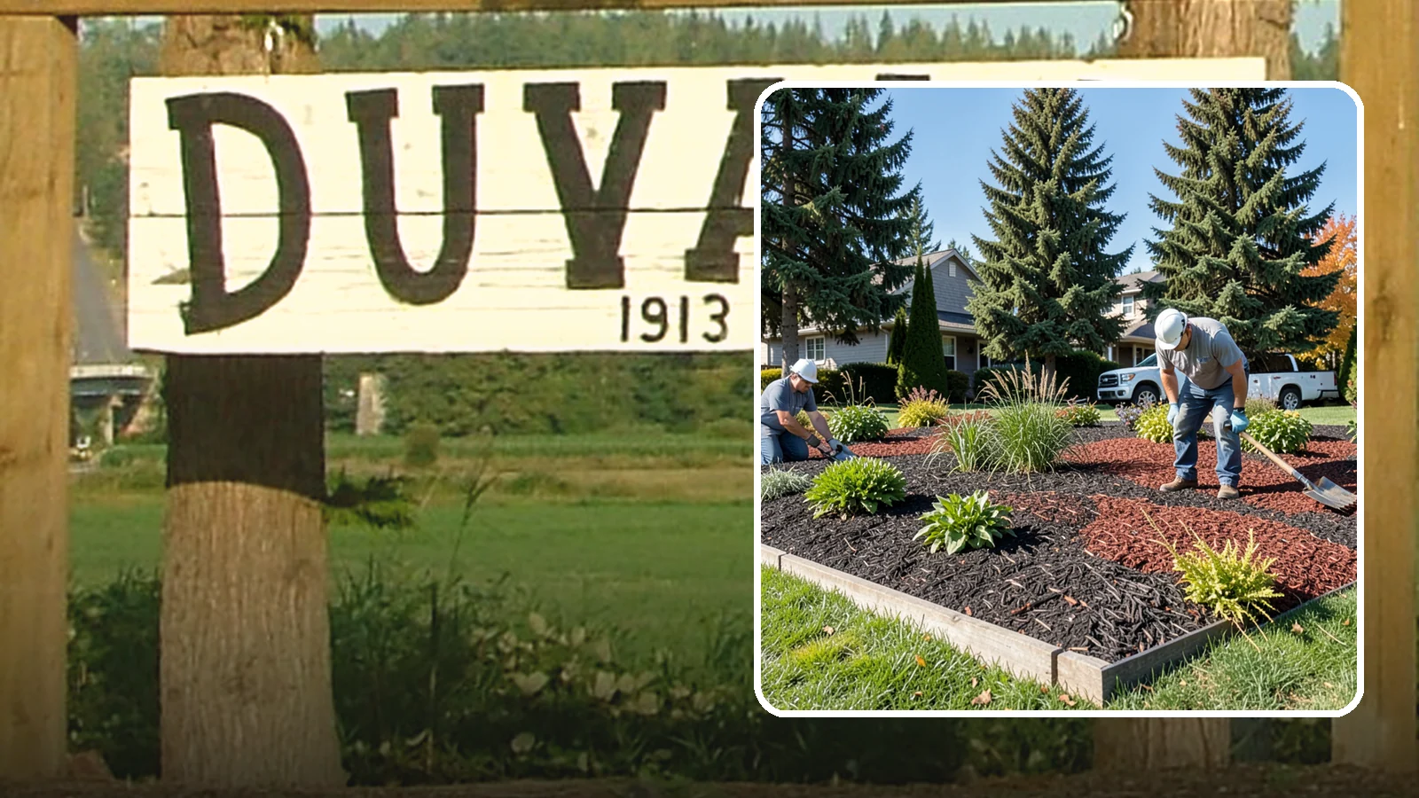 Dyed Mulch Installation in Duvall, King County, WA - We install colorfast dyed mulch in rich black, brown, or red tones that hold their color through the season.