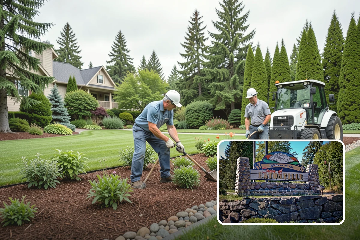 Dyed Mulch Installation in Eatonville, Pierce County, WA - Bold, uniform color that resists fading for a full season
