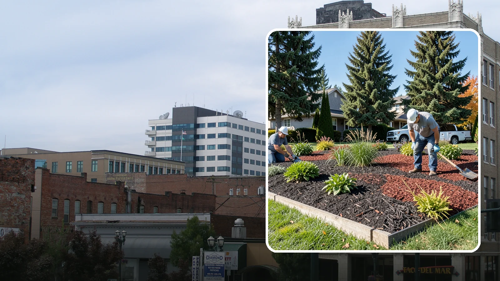 Dyed Mulch Installation in Everett, Snohomish County, WA - We install colorfast dyed mulch in rich black, brown, or red tones that hold their color through the season.