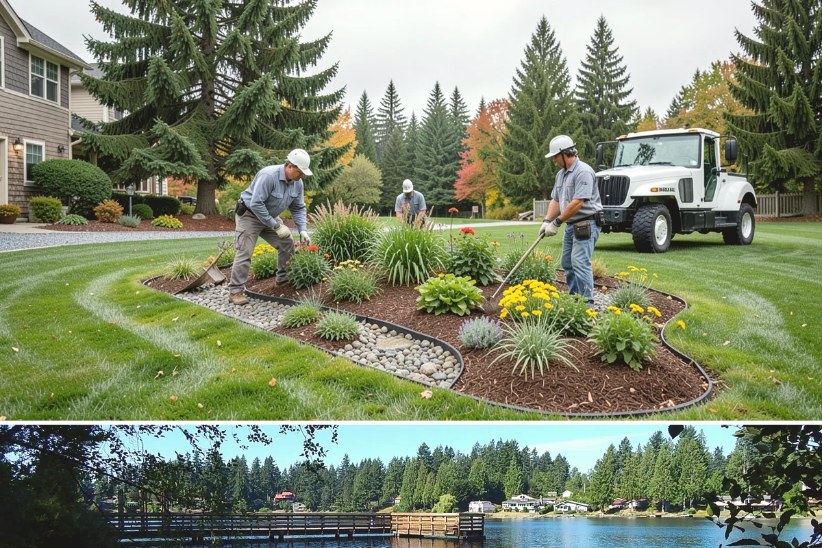 Dyed Mulch Installation in Federal Way, King County, WA - Apply dyed mulch in spring for maximum color impact through summer, with an optional light fall top-up to carry the look into...