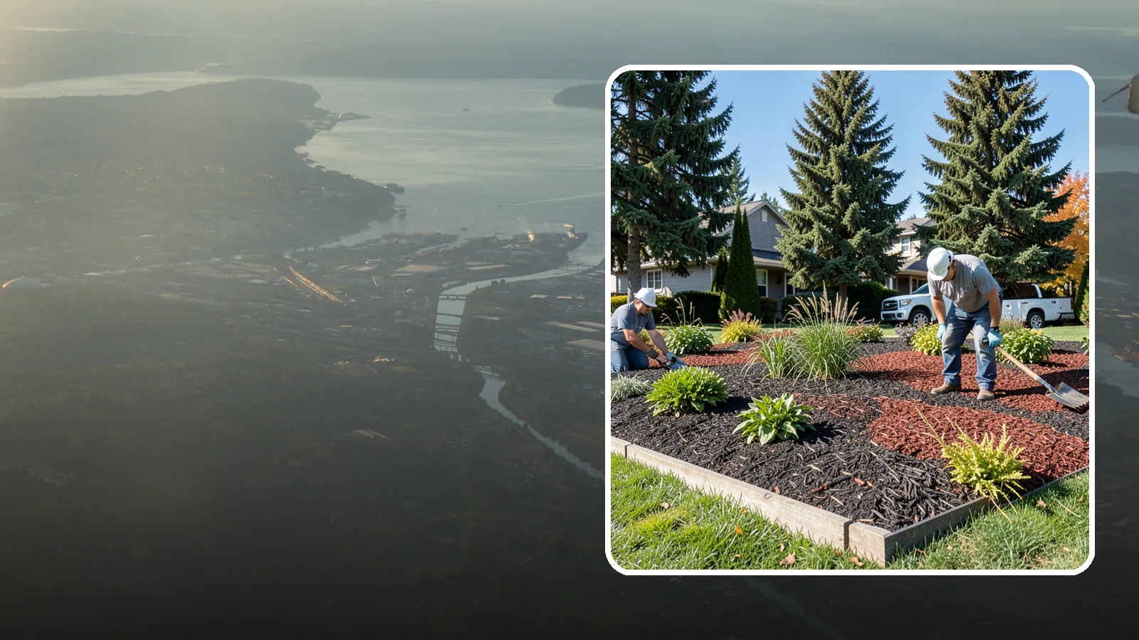 Dyed Mulch Installation in Fife, Pierce County, WA - We install colorfast dyed mulch in rich black, brown, or red tones that hold their color through the season.