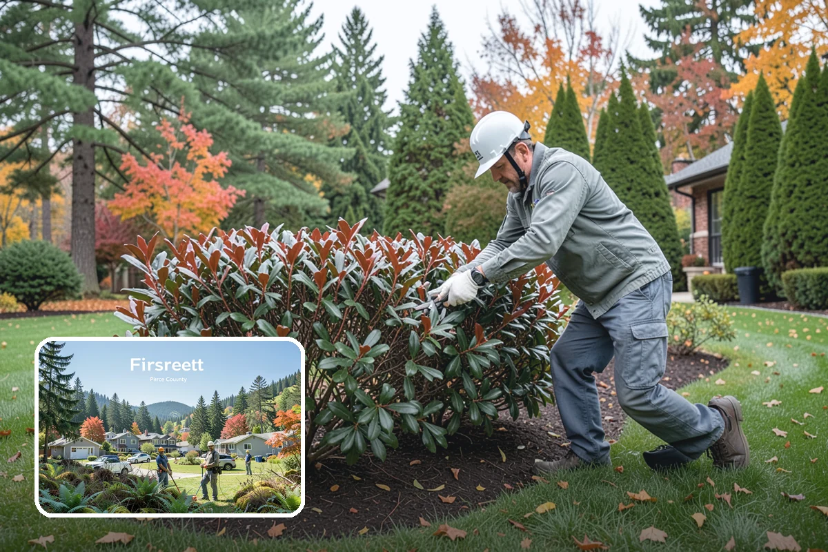 Dyed Mulch Installation in Fircrest, Pierce County, WA - Bold, uniform color that resists fading for a full season