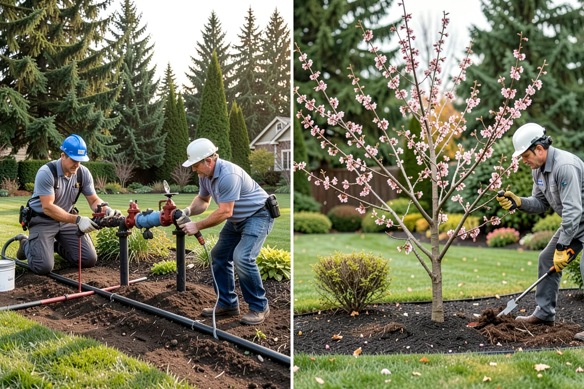 Dyed Mulch Installation in Fircrest, Pierce County, WA - Help you choose a color that complements your home and plantings
