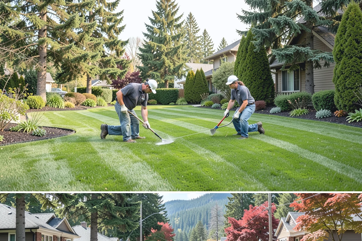 Dyed Mulch Installation in Hunts Point, King County, WA - Apply dyed mulch in spring for maximum color impact through summer, with an optional light fall top-up to carry the look into...