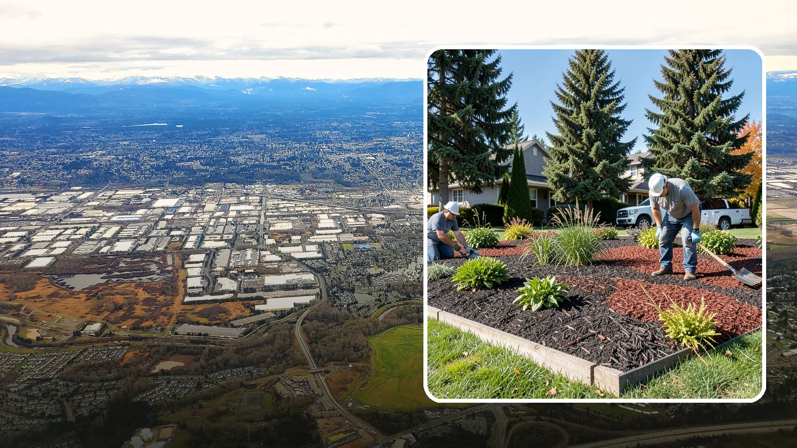 Dyed Mulch Installation in Kent, King County, WA - We install colorfast dyed mulch in rich black, brown, or red tones that hold their color through the season.