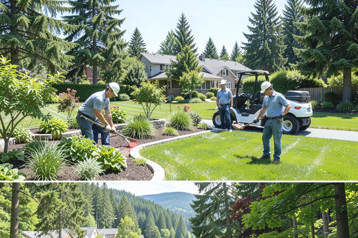 Dyed Mulch Installation in Lake Forest Park, King County, WA - Apply dyed mulch in spring for maximum color impact through summer, with an optional light fall top-up to carry the look into...