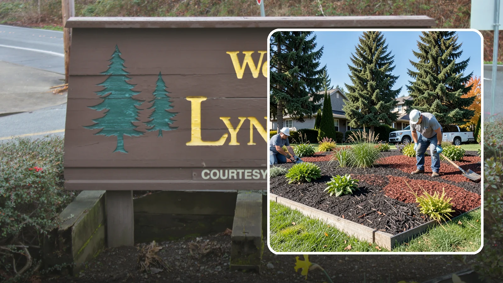 Dyed Mulch Installation in Lynnwood, Snohomish County, WA - We install colorfast dyed mulch in rich black, brown, or red tones that hold their color through the season.